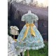 Mademoiselle Pearl Four Leaf Clover and Lime Blouse Apron Overdress JSK and Ops(Reservation/2 Colours/Full Payment Without Shipping)
